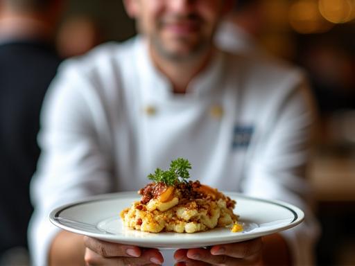 Un chef étoilé présentant un plat lors d'une masterclass exclusive.