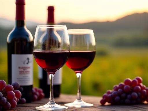 Dégustation de vins dans un vignoble de la Vallée du Rhône.